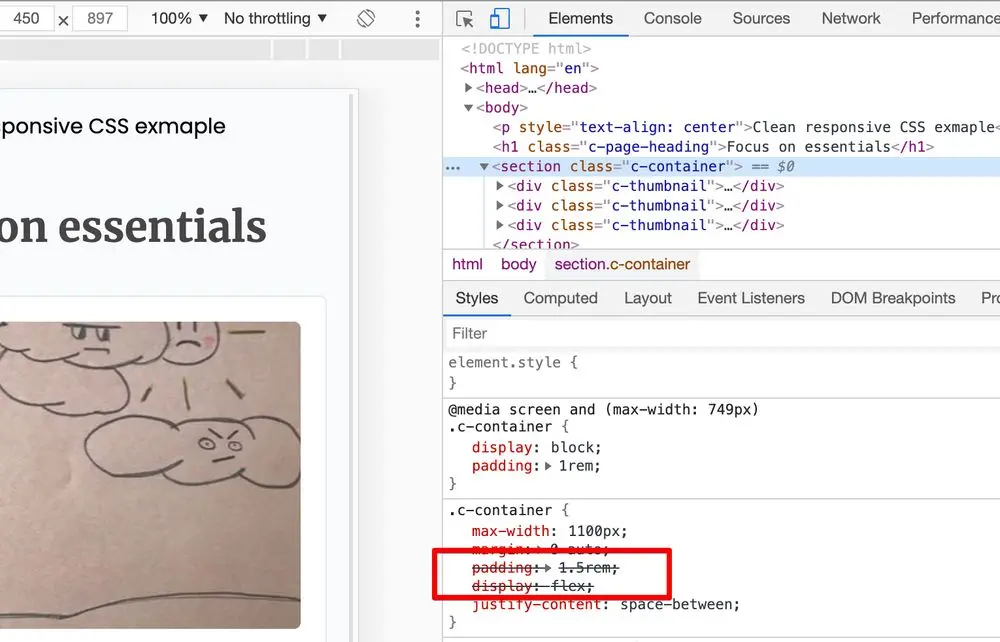 Focus on essentials inspect