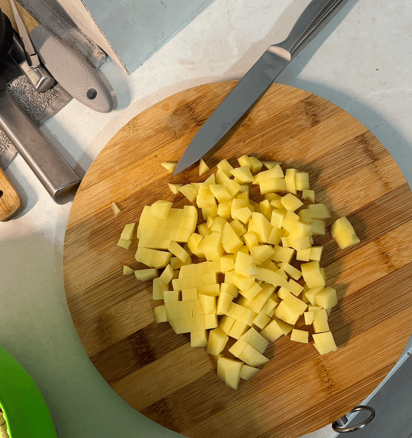 Cut potatoes look like many